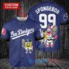 Los Angeles Dodgers x SpongeBob SquarePants with Trophy Custom Baseball Jersey Royal City Connect