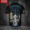 Miami Marlins Beetlejuice Halloween World Series Trophy Baseball Jersey Black