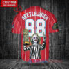 Miami Marlins Beetlejuice Halloween World Series Trophy Baseball Jersey Red
