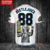Miami Marlins Beetlejuice Halloween World Series Trophy Baseball Jersey White