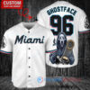Miami Marlins Ghostface Scream Halloween World Series Trophy Baseball Jersey White
