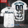 Miami Marlins Jack Skellington Sally World Series Trophy Baseball Jersey White
