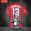 Miami Marlins Jason Voorhees Halloween World Series Trophy Baseball Jersey Red