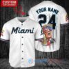 Miami Marlins x Limited Edition with World Series Trophy Custom Baseball Jersey White