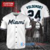 Miami Marlins x Lord Voldemort Harry Potter with Trophy Custom Baseball Jersey White