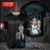 Miami Marlins x Luke Skywalker Star Wars with Trophy Custom Baseball Jersey Black