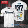 Miami Marlins x Rick and Morty with Trophy Custom Baseball Jersey White