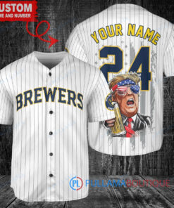Milwaukee Brewers World Series Trophy Baseball Jersey - Limited Edition White