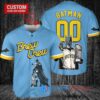 Milwaukee Brewers x DC Comics Batman The Dark Knight with Trophy Custom Baseball Jersey Blue City Connect