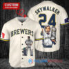 Milwaukee Brewers x Luke Skywalker Star Wars with Trophy Custom Baseball Jersey Cream