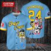 Milwaukee Brewers x SpongeBob SquarePants with Trophy Custom Baseball Jersey Blue City Connect