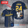 Milwaukee Brewers x Wolverine Logan with Trophy Custom Baseball Jersey Navy