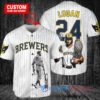 Milwaukee Brewers x Wolverine Logan with Trophy Custom Baseball Jersey White