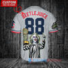 Minnesota Twins x Beetlejuice Halloween with World Series Trophy Custom Baseball Jersey Gray Road