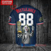 Minnesota Twins x Beetlejuice Halloween with World Series Trophy Custom Baseball Jersey Navy