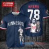 Minnesota Twins x Halloween Michael Myers with Trophy Custom Baseball Jersey Navy