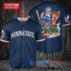 Minnesota Twins x Lilo & Stitch with Trophy Baseball Jersey Navy