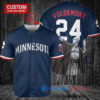 Minnesota Twins x Lord Voldemort Harry Potter with Trophy Custom Baseball Jersey Navy