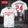 Minnesota Twins x Lord Voldemort Harry Potter with Trophy Custom Baseball Jersey White