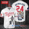 Minnesota Twins x Luke Skywalker Star Wars with Trophy Custom Baseball Jersey White