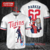 Minnesota Twins x Marvel Spiderman with Trophy Custom Baseball Jersey White