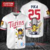 Minnesota Twins x Pikachu Pokemon with Trophy Custom Baseball Jersey White