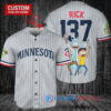 Minnesota Twins x Rick and Morty with Trophy Custom Baseball Jersey Gray Road