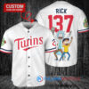 Minnesota Twins x Rick and Morty with Trophy Custom Baseball Jersey White