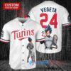 Minnesota Twins x Vegeta Super Saiyan Dragon Ball Z with Trophy Custom Baseball Jersey White