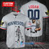 Minnesota Twins x Wolverine Logan with Trophy Custom Baseball Jersey Gray Road