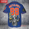 New York Mets x Beetlejuice Halloween with World Series Trophy Custom Baseball Jersey Royal
