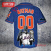 New York Mets x DC Comics Batman The Dark Knight with Trophy Custom Baseball Jersey Royal
