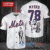 New York Mets x Halloween Michael Myers with Trophy Custom Baseball Jersey White