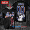 New York Mets x Joker DC Comics with Trophy Custom Baseball Jersey Black