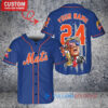 New York Mets x Limited Edition with World Series Trophy Custom Baseball Jersey Royal