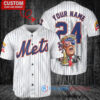 New York Mets x Limited Edition with World Series Trophy Custom Baseball Jersey White