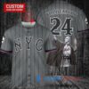 New York Mets x Lord Voldemort Harry Potter with Trophy Custom Baseball Jersey Graphite City Connect