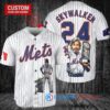 New York Mets x Luke Skywalker Star Wars with Trophy Custom Baseball Jersey White