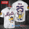New York Mets x Pikachu Pokemon with Trophy Custom Baseball Jersey White