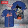 New York Mets x Son Goku Kakarot Super Saiyan Dragon Ball Z with Trophy Baseball Jersey Royal