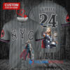 New York Mets x Thor Marvel with Trophy Custom Baseball Jersey Graphite City Connect
