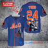 New York Mets x Thor Marvel with Trophy Custom Baseball Jersey Royal