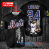 New York Mets x Wolverine Logan with Trophy Custom Baseball Jersey Black