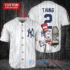 New York Yankees x Dr Seuss with World Series Trophy Custom Baseball Jersey White