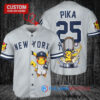 New York Yankees x Pikachu Pokemon with Trophy Custom Baseball Jersey Gray