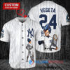 New York Yankees x Vegeta Super Saiyan Dragon Ball Z with Trophy Custom Baseball Jersey White