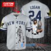 New York Yankees x Wolverine Logan with Trophy Custom Baseball Jersey Gray