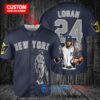 New York Yankees x Wolverine Logan with Trophy Custom Baseball Jersey Navy