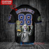 NY Mets x Beetlejuice Halloween World Series Trophy Baseball Jersey Black