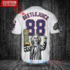 NY Mets x Beetlejuice Halloween World Series Trophy Baseball Jersey White
